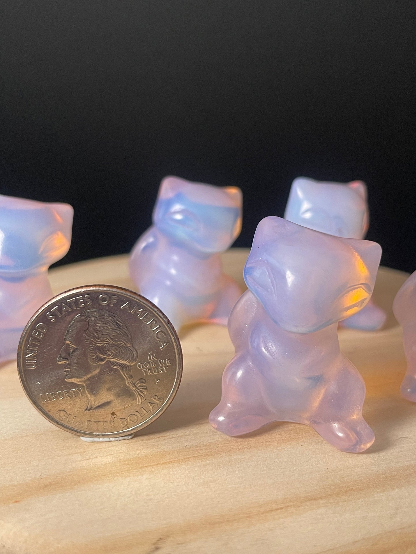 Pink Opalite Crystal Dinosaurs