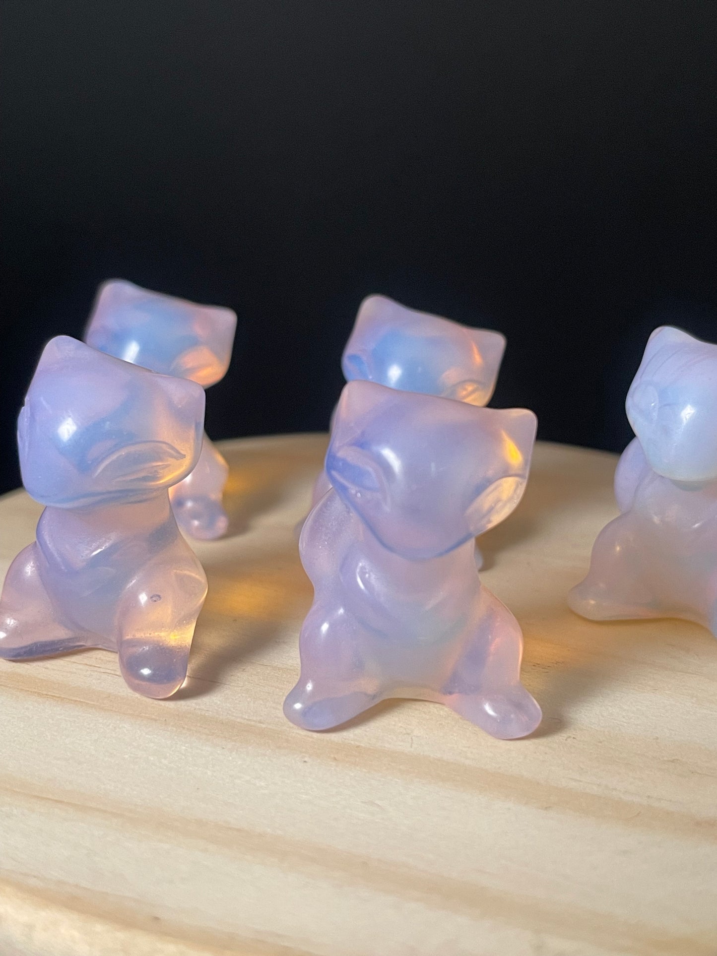 Pink Opalite Crystal Dinosaurs