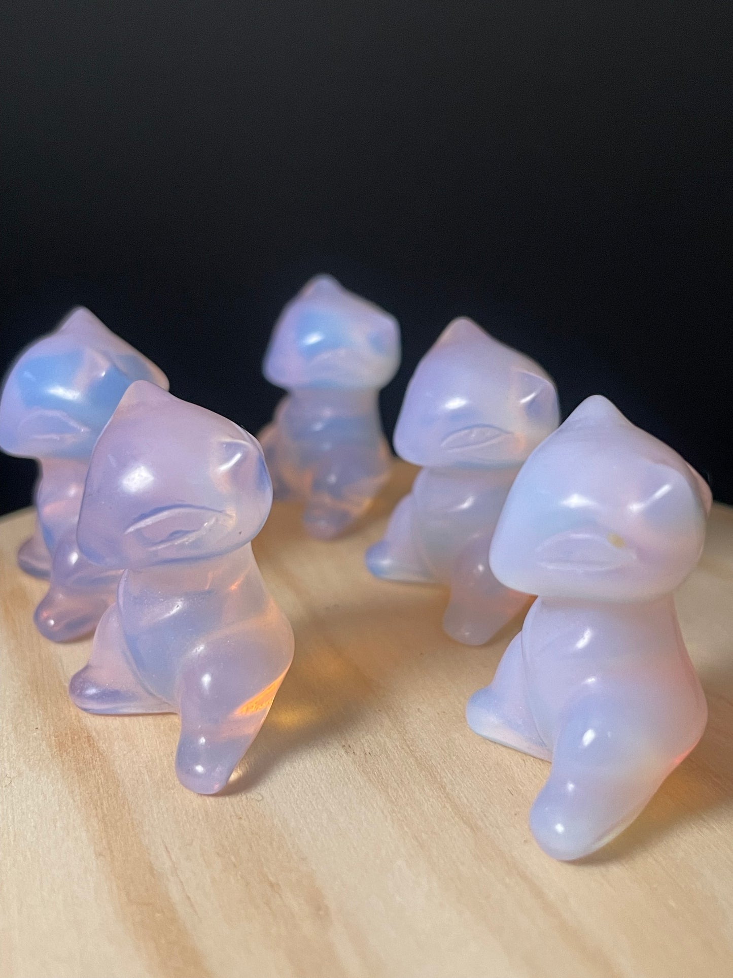 Pink Opalite Crystal Dinosaurs