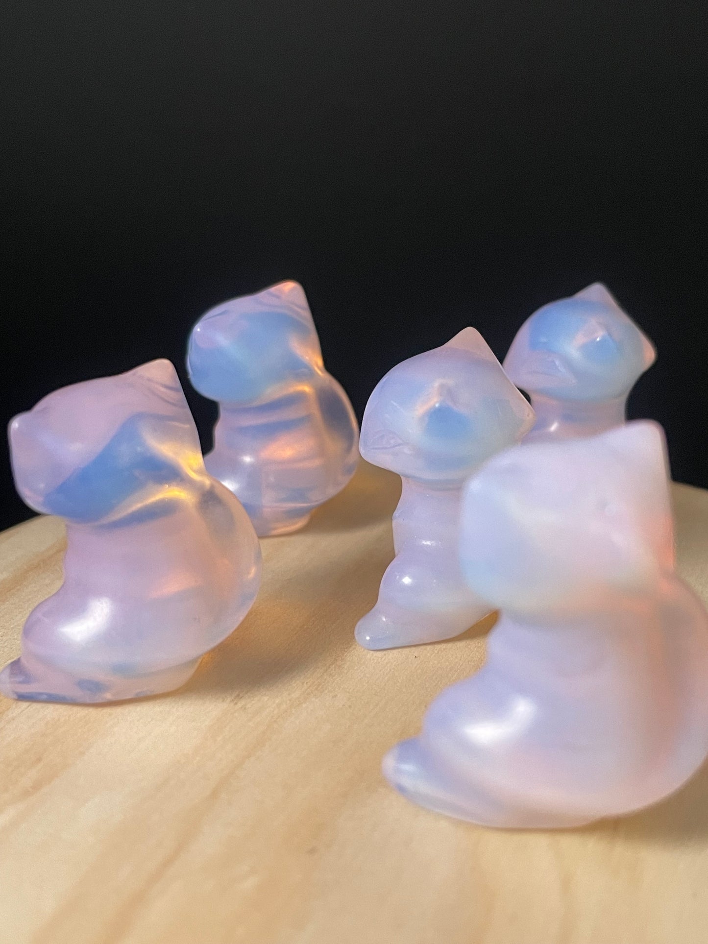 Pink Opalite Crystal Dinosaurs