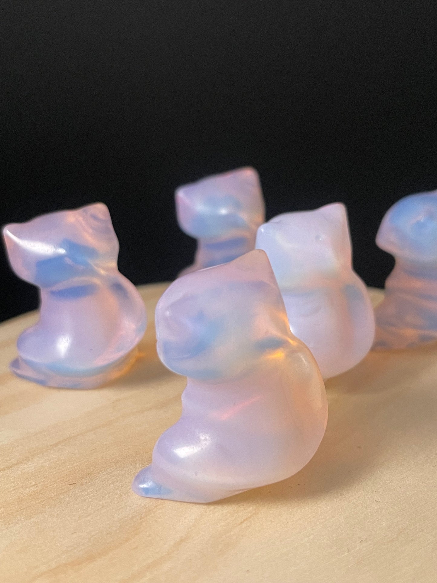 Pink Opalite Crystal Dinosaurs