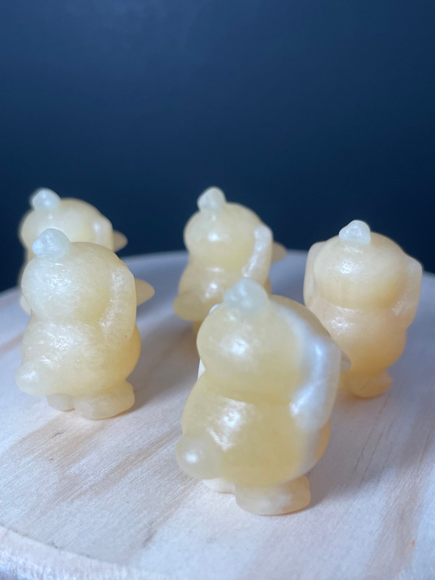 Yellow Calcite Crystal Dinosaurs