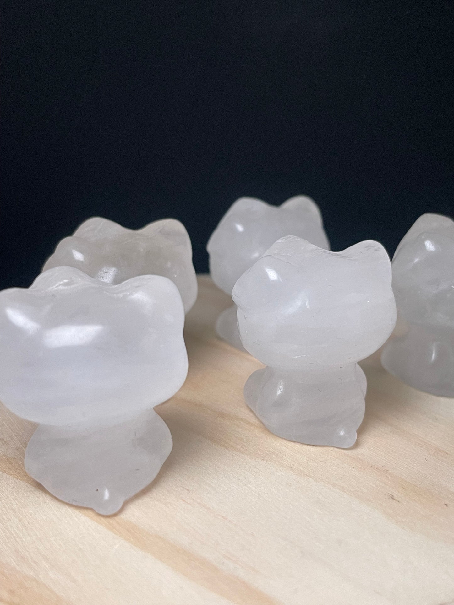 Clear Quartz Crystal Kitties