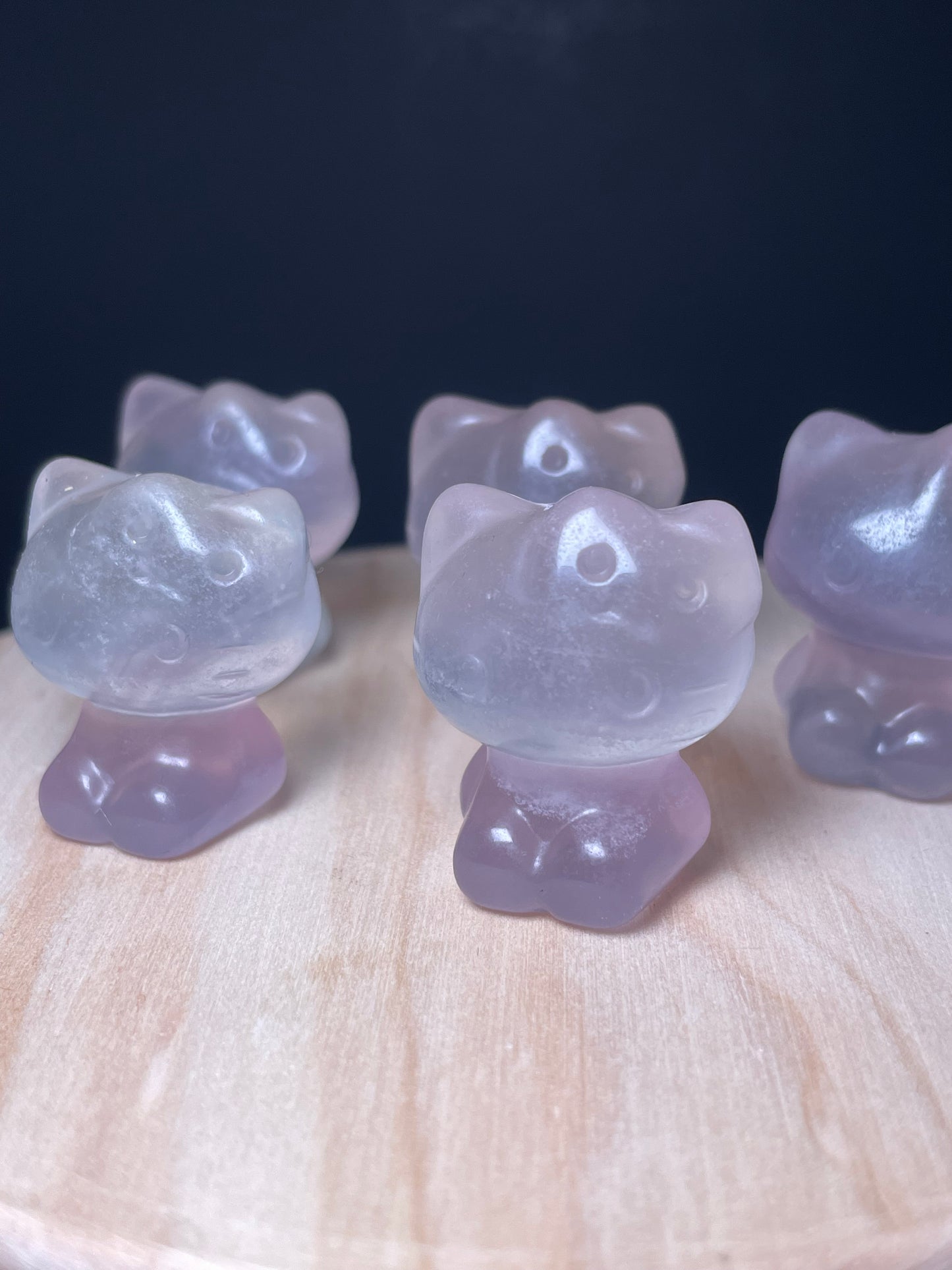 Purple Fluorite Crystal Kitties