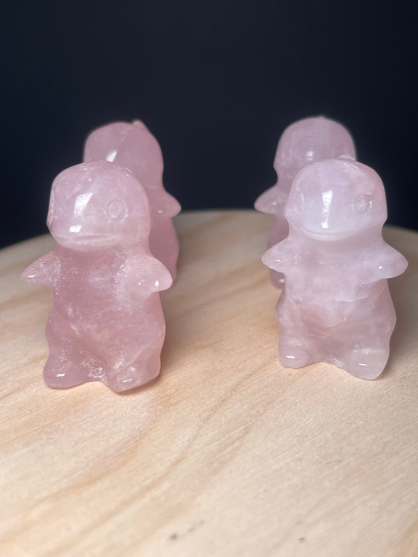 Rose Quartz Crystal Dinosaurs
