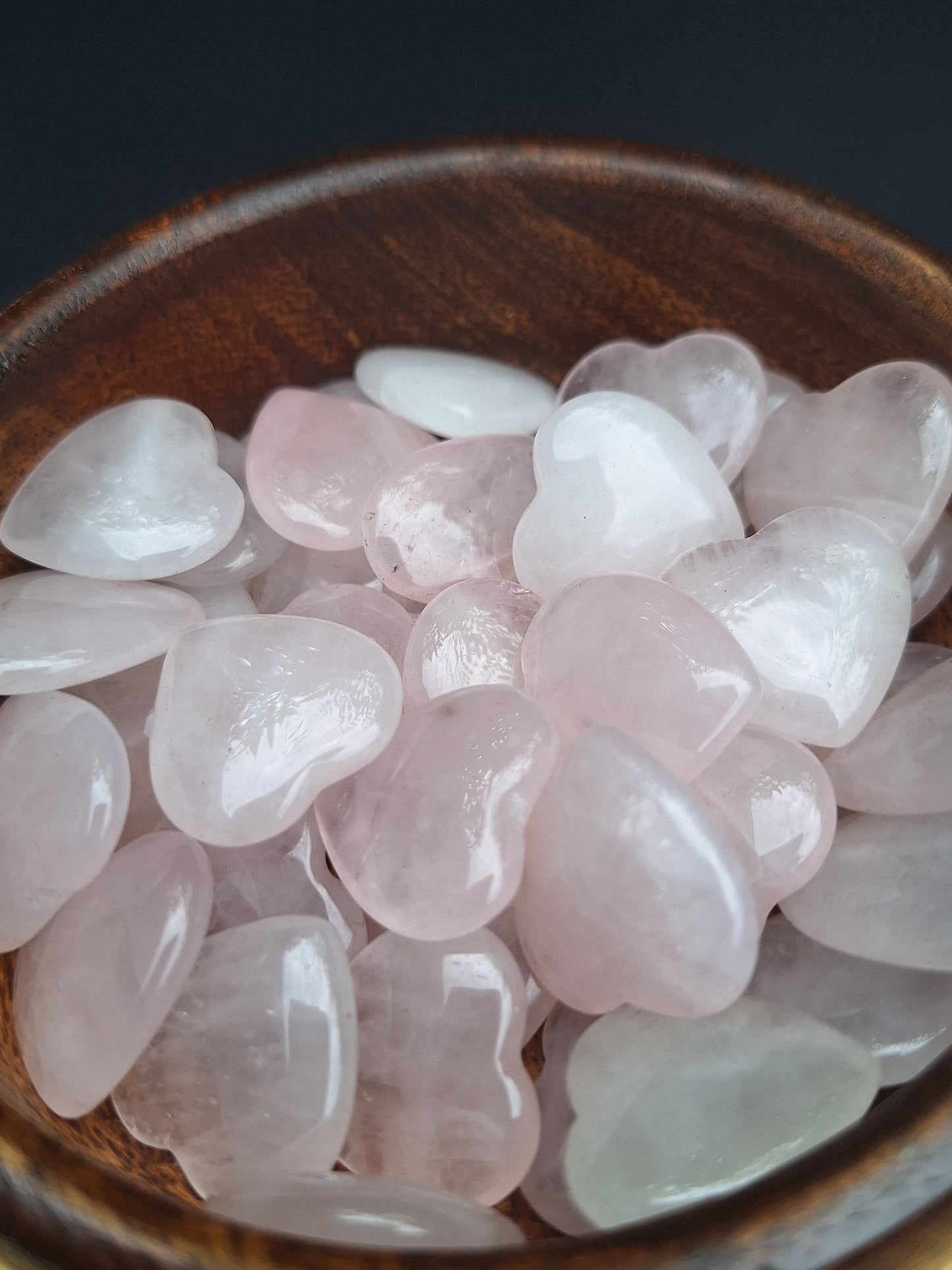 Mini Rose Quartz Crystal Hearts