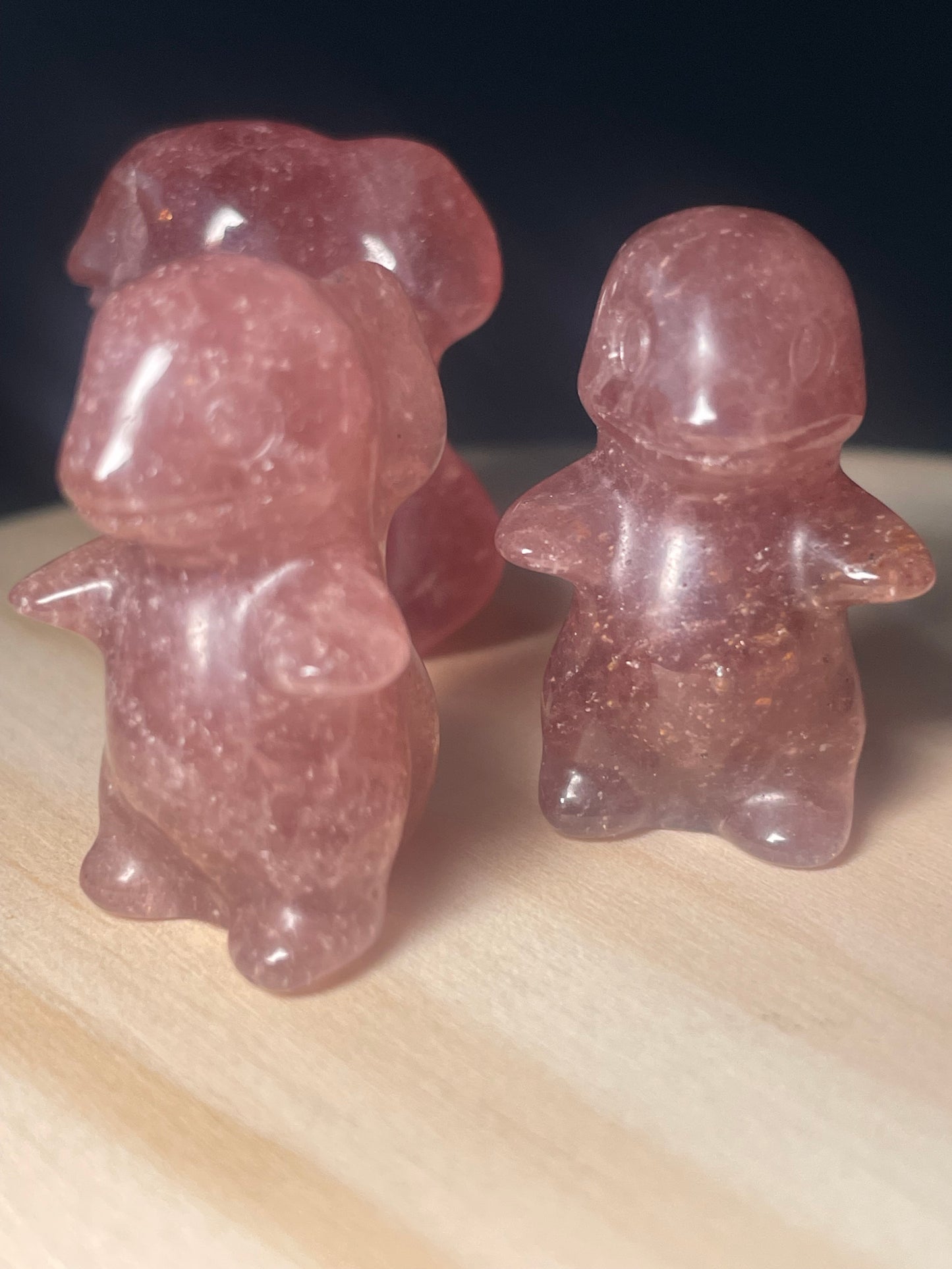 Strawberry Quartz Crystal Dinosaurs