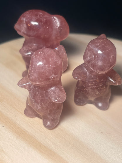 Strawberry Quartz Crystal Dinosaurs