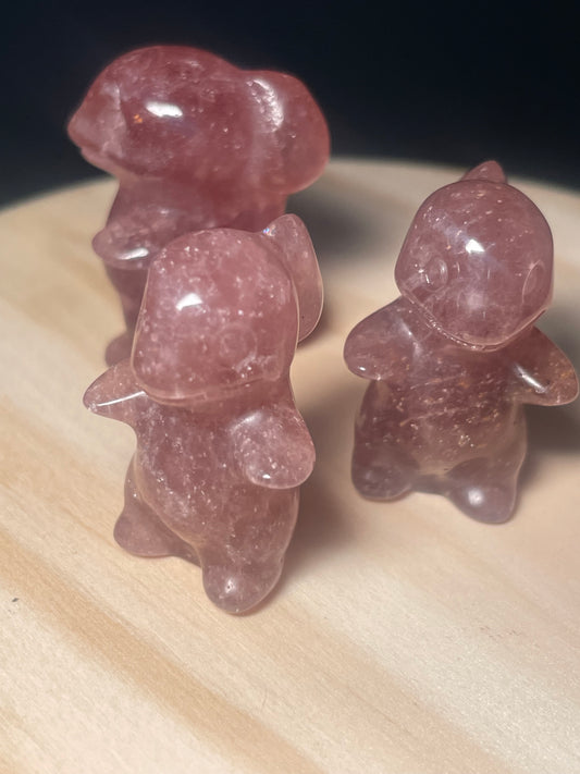 Strawberry Quartz Crystal Dinosaurs