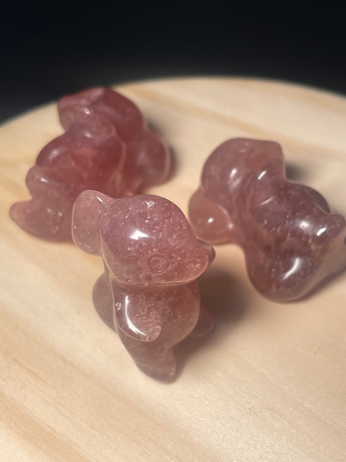 Strawberry Quartz Crystal Dinosaurs