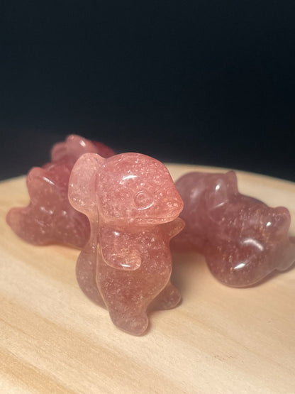 Strawberry Quartz Crystal Dinosaurs