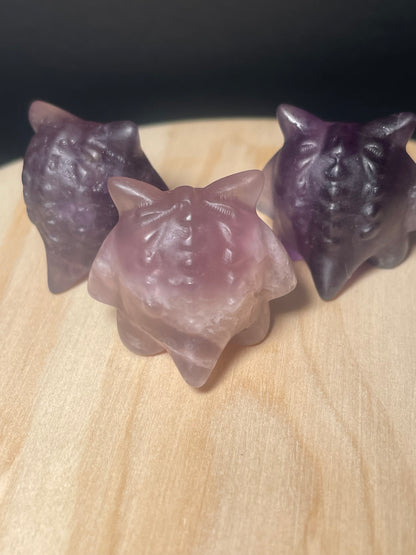 Purple Fluorite Crystal Dinosaurs