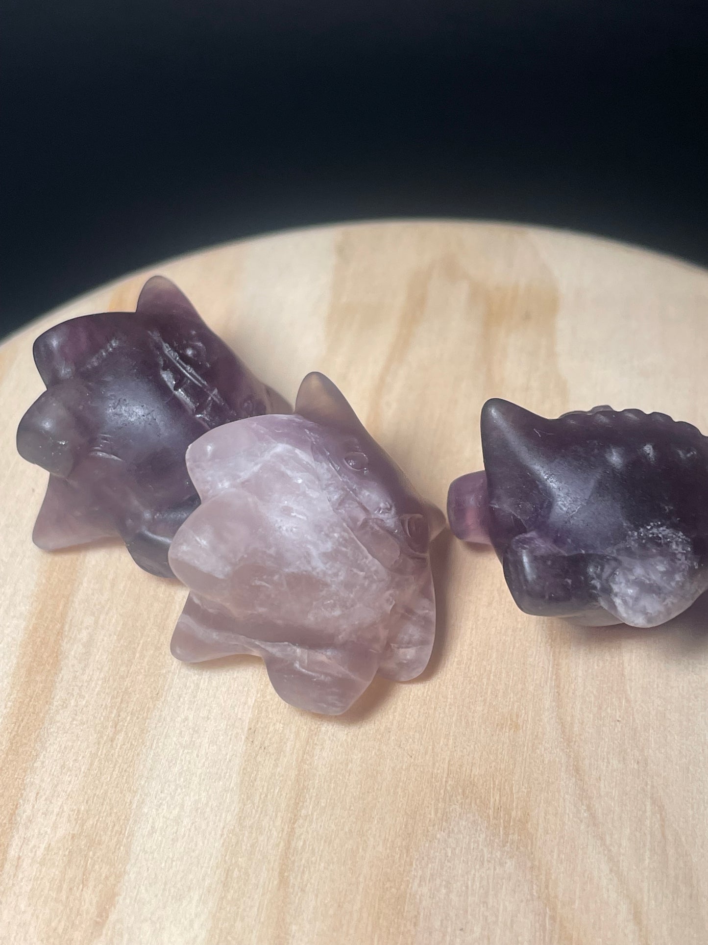 Purple Fluorite Crystal Dinosaurs