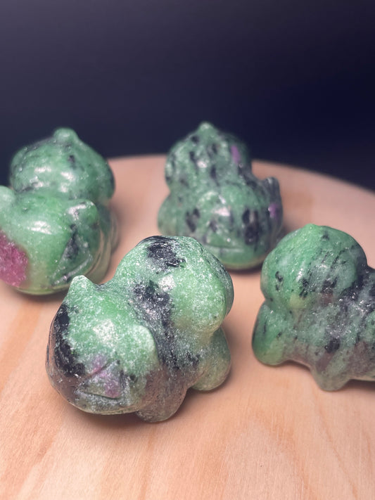 Ruby in Zoisite Crystal Dinosaurs