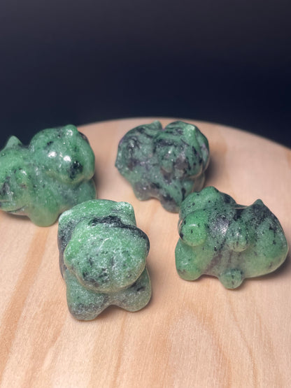 Ruby in Zoisite Crystal Dinosaurs