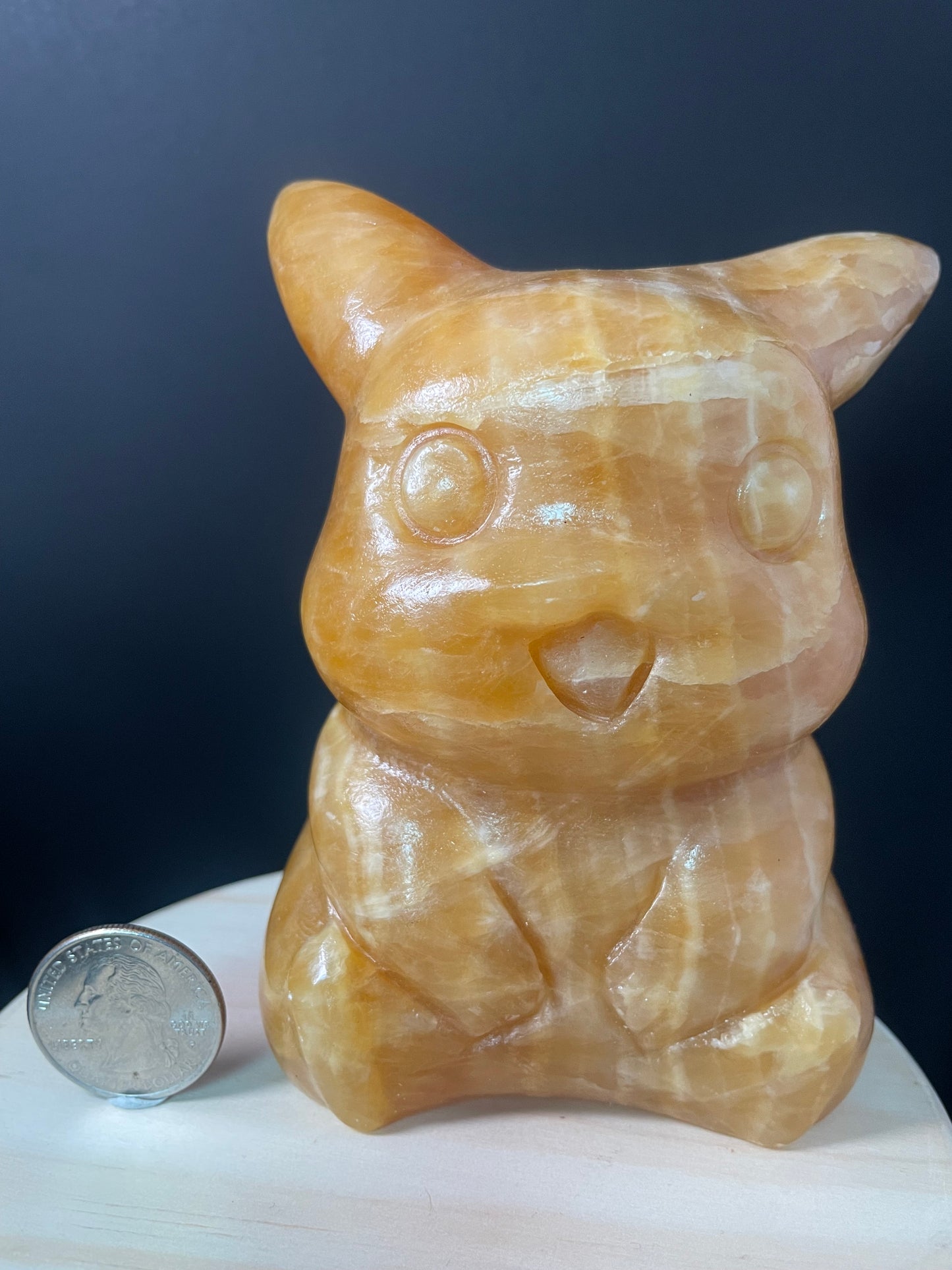 X-Large Yellow Calcite Crystal Dinosaurs