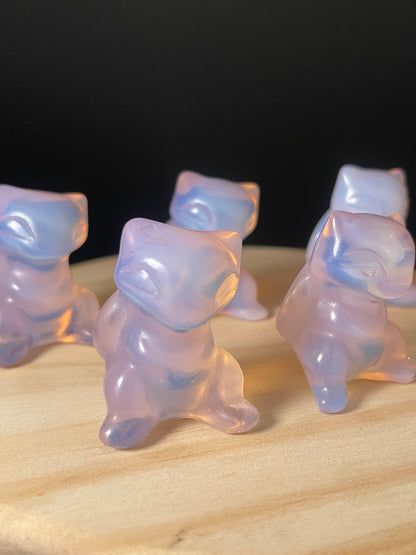 Pink Opalite Crystal Dinosaurs