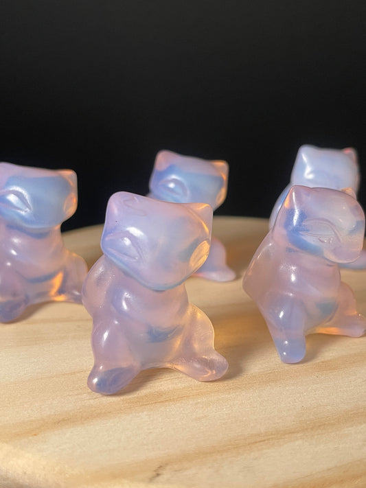 Pink Opalite Crystal Dinosaurs