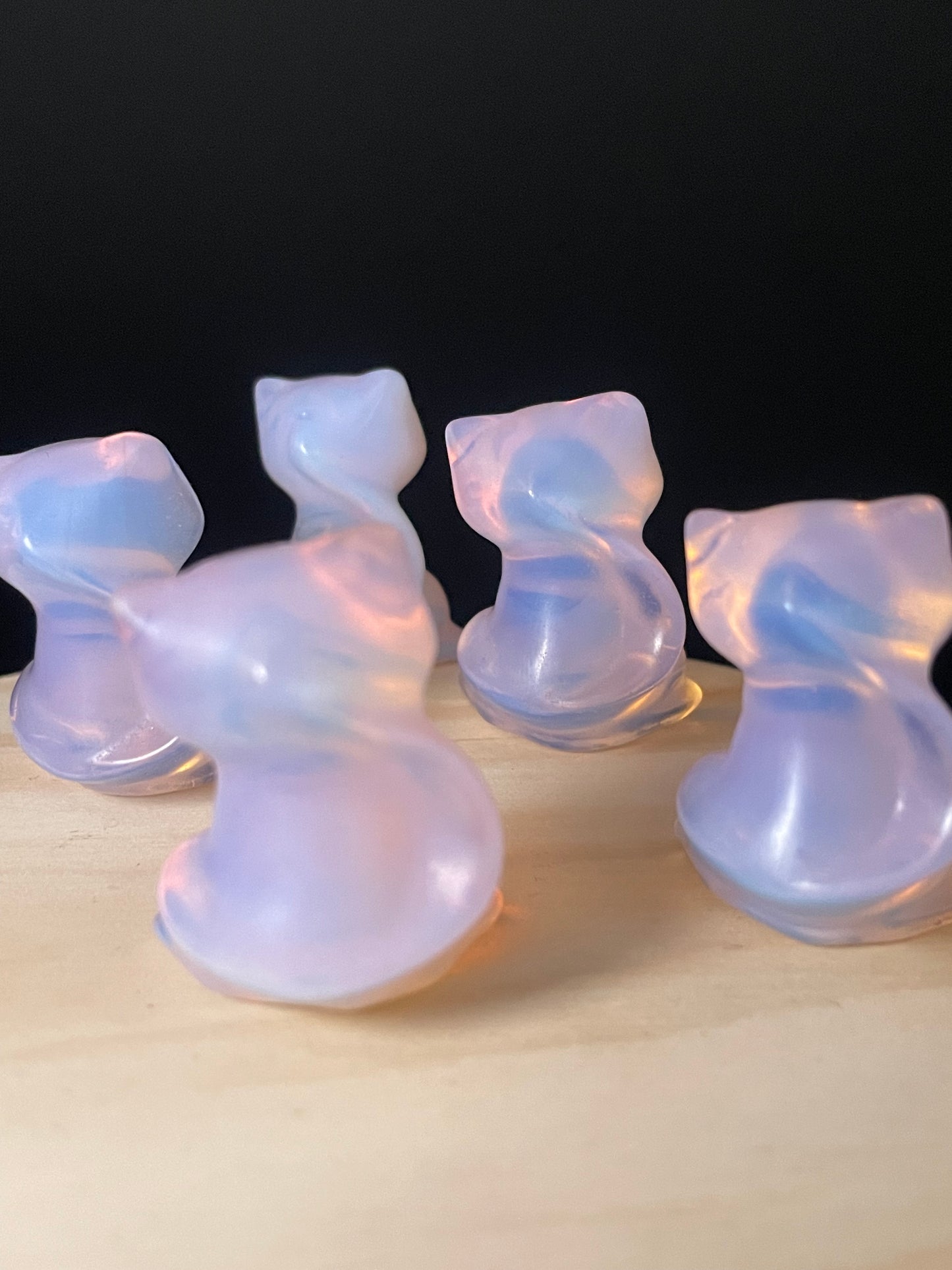 Pink Opalite Crystal Dinosaurs