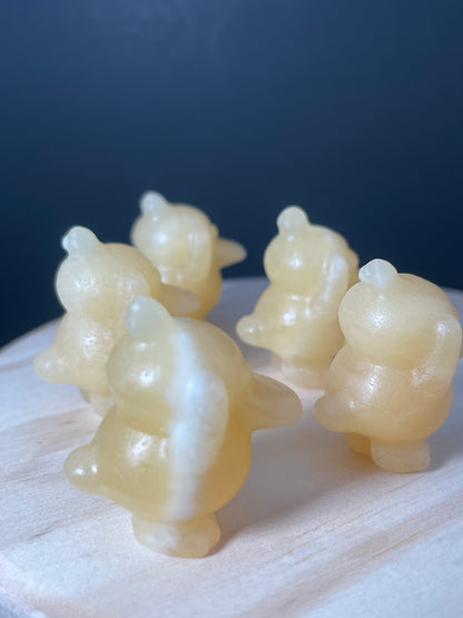 Yellow Calcite Crystal Dinosaurs