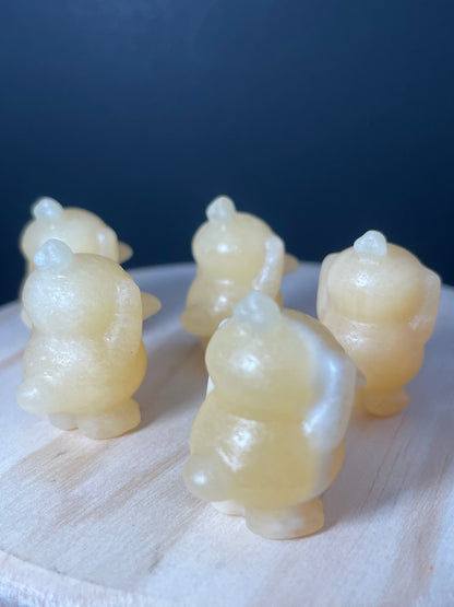 Yellow Calcite Crystal Dinosaurs