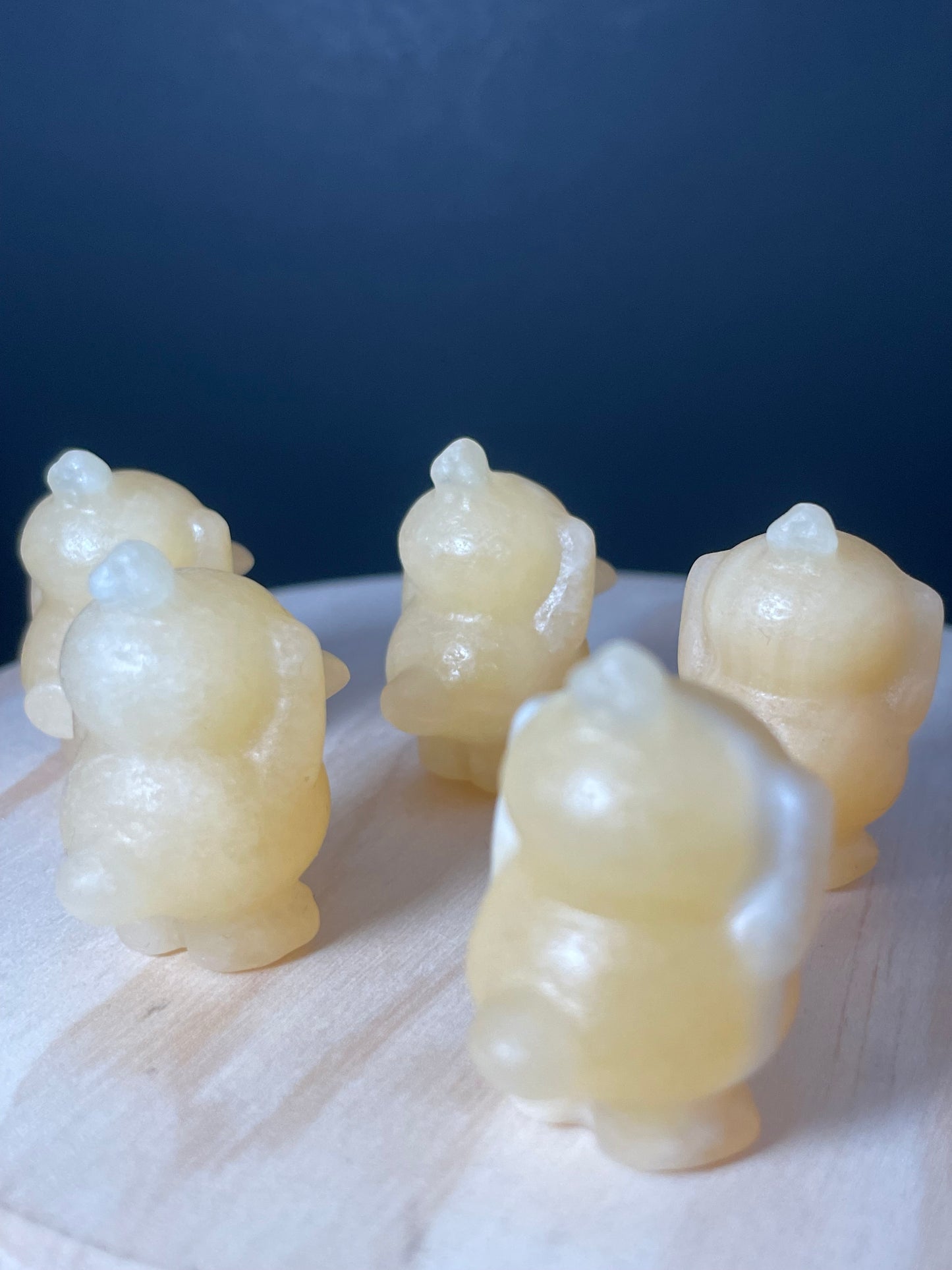 Yellow Calcite Crystal Dinosaurs