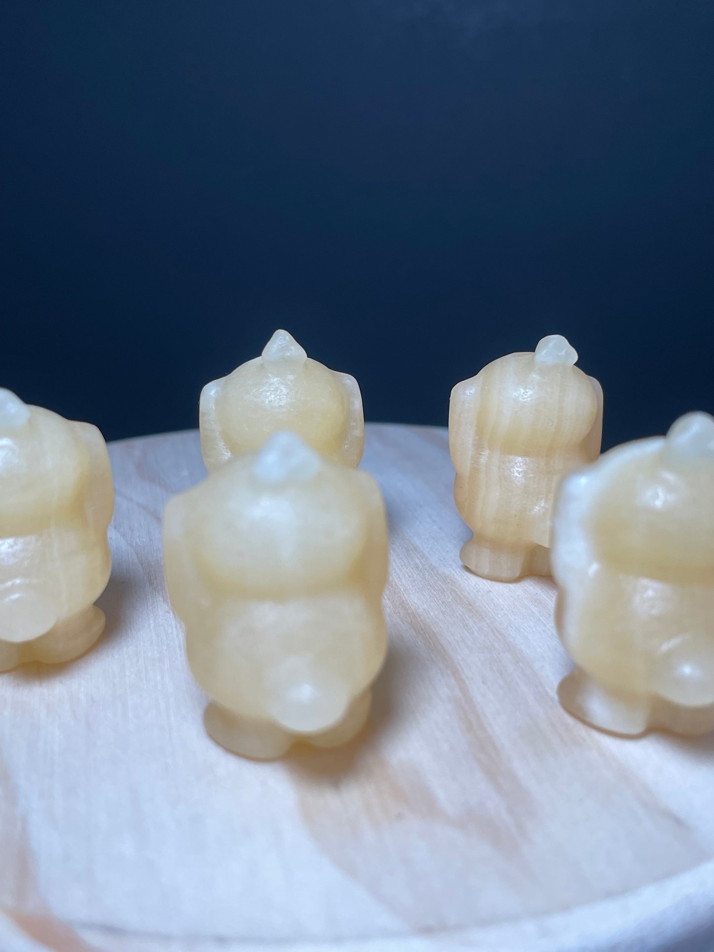Yellow Calcite Crystal Dinosaurs