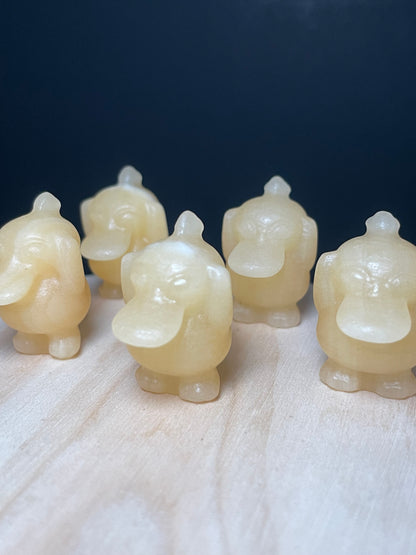 Yellow Calcite Crystal Dinosaurs