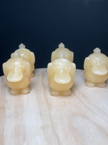 Yellow Calcite Crystal Dinosaurs