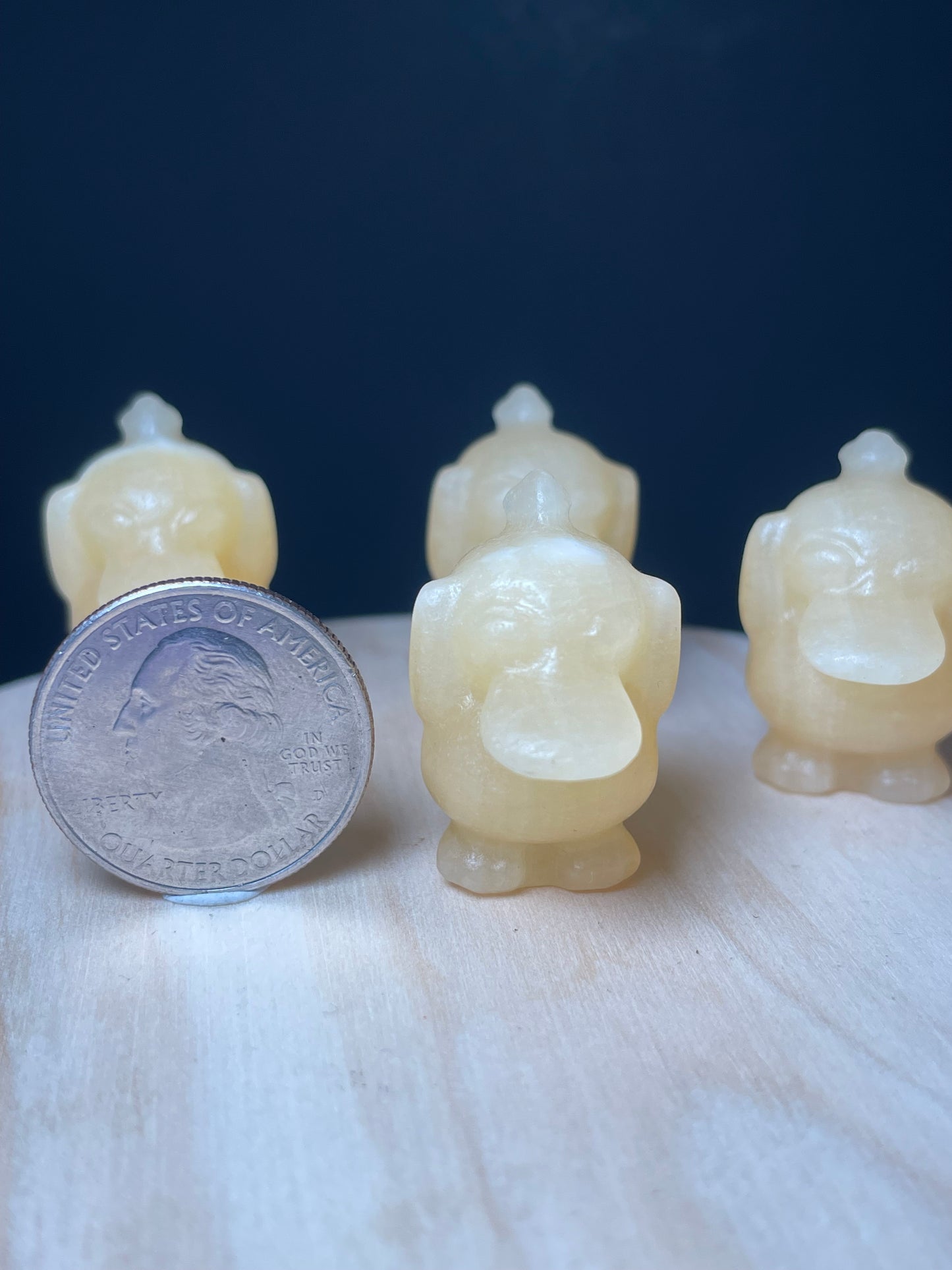 Yellow Calcite Crystal Dinosaurs
