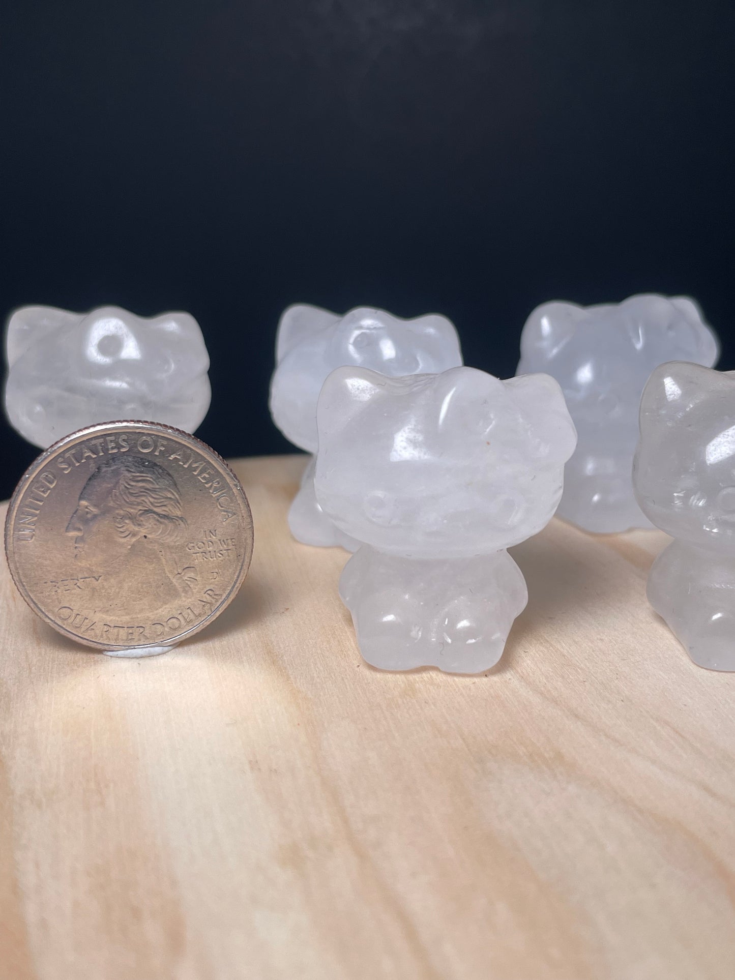 Clear Quartz Crystal Kitties
