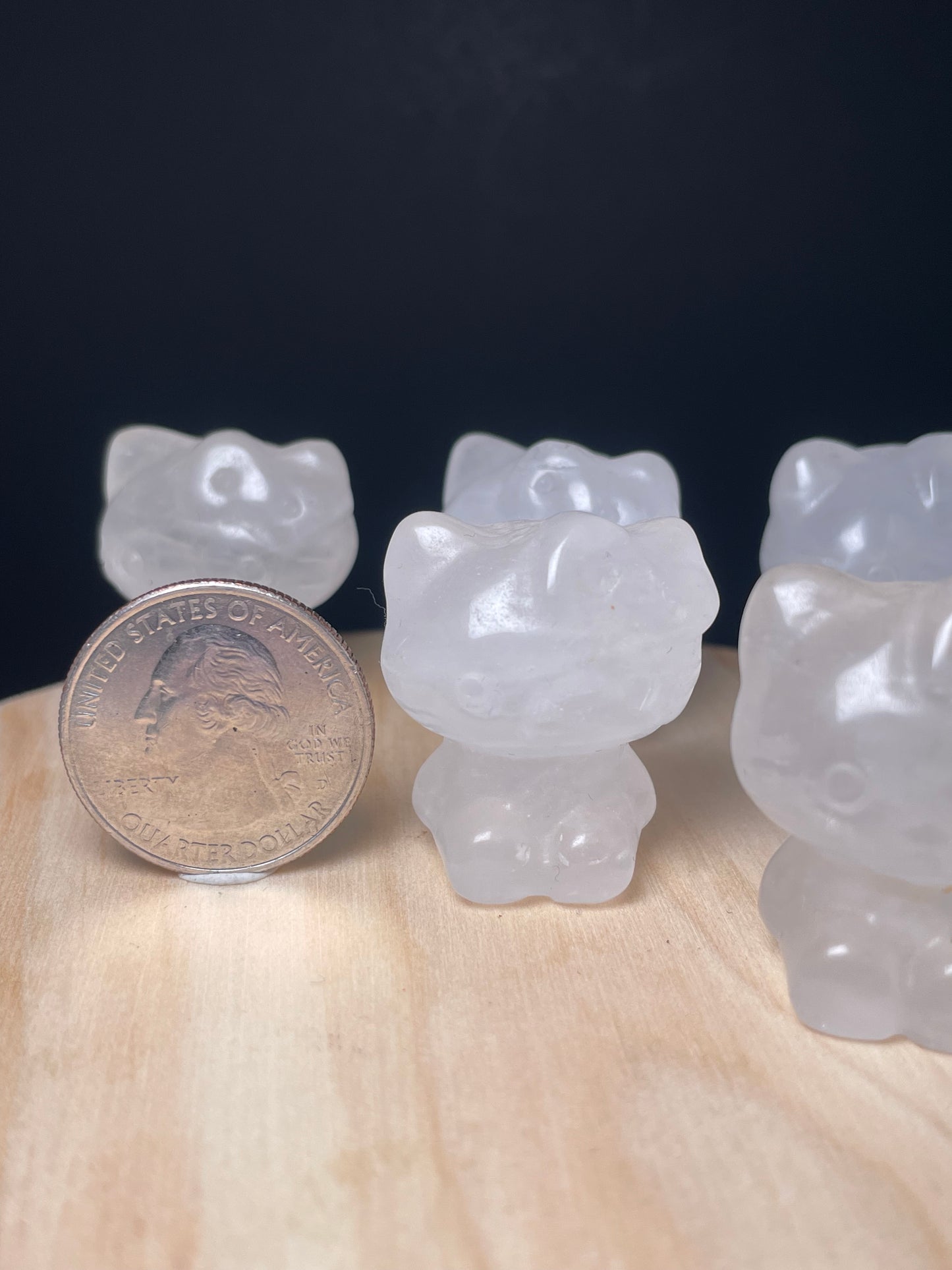 Clear Quartz Crystal Kitties