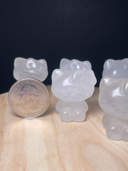 Clear Quartz Crystal Kitties