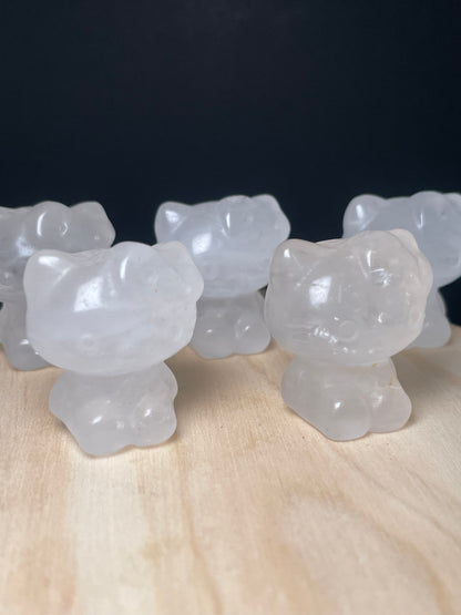 Clear Quartz Crystal Kitties