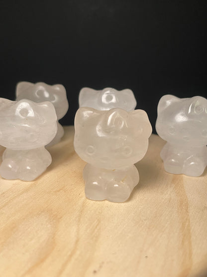 Clear Quartz Crystal Kitties