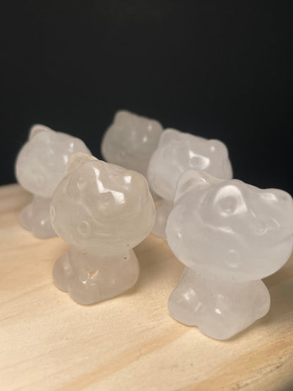Clear Quartz Crystal Kitties