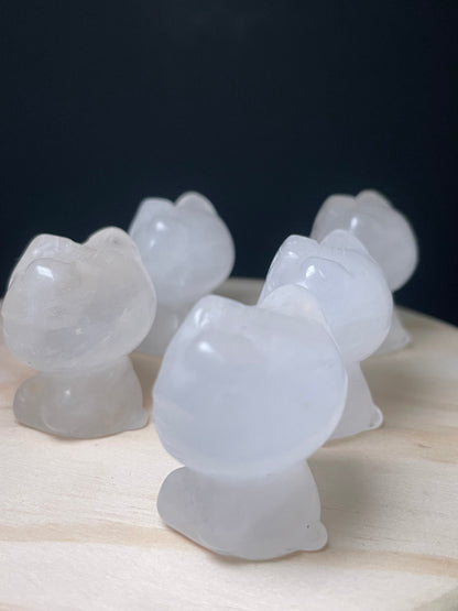 Clear Quartz Crystal Kitties