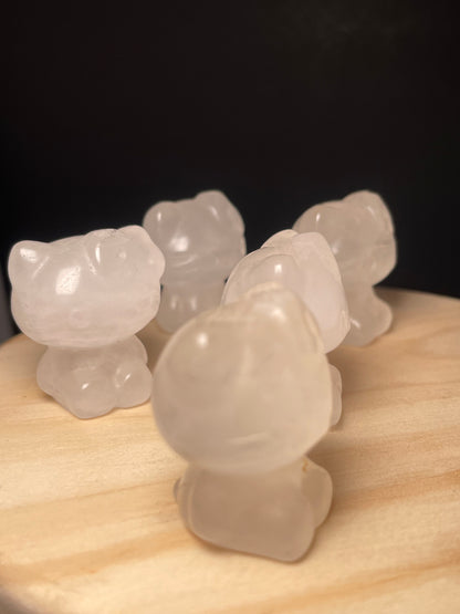 Clear Quartz Crystal Kitties
