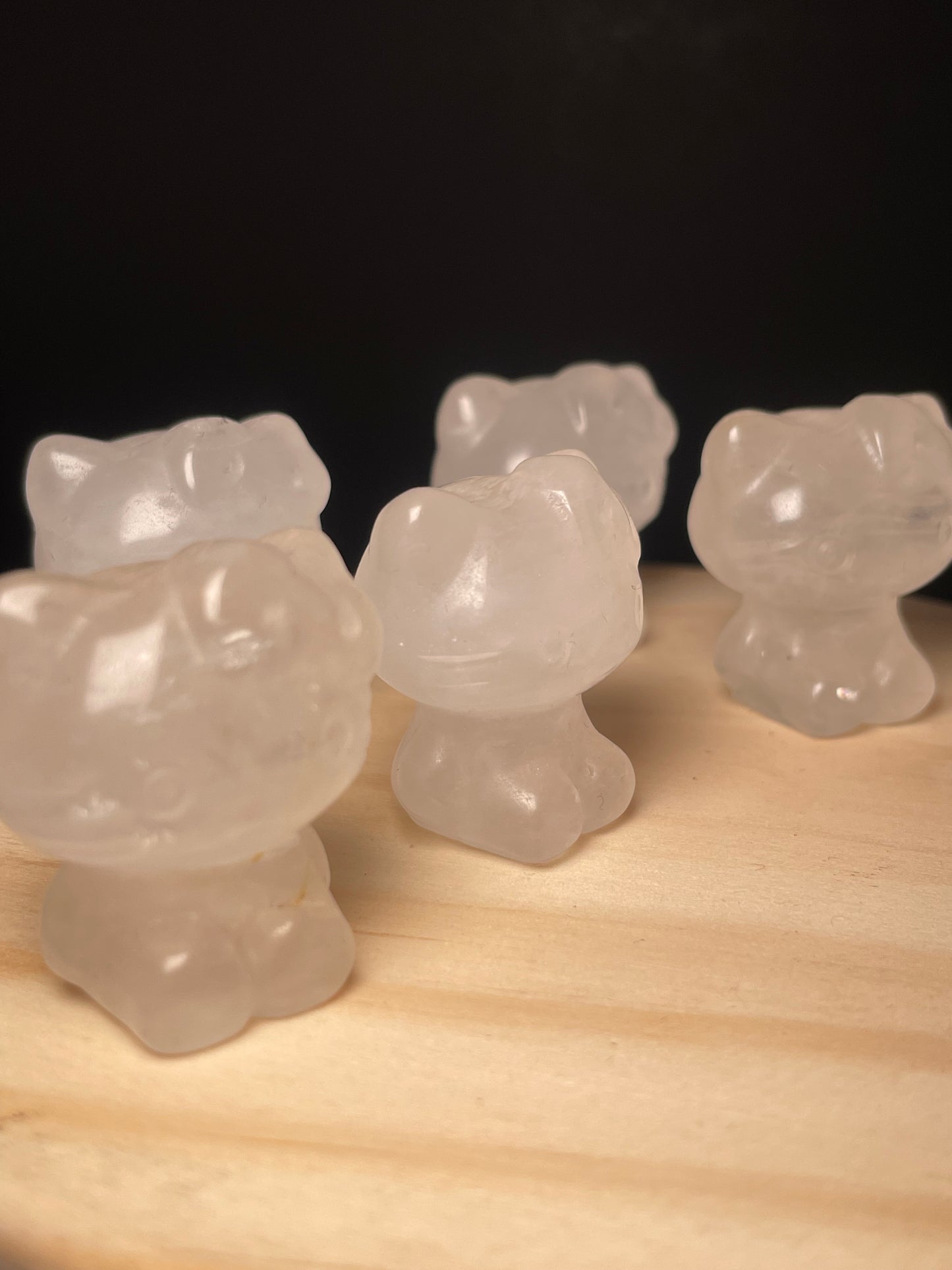 Clear Quartz Crystal Kitties