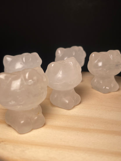 Clear Quartz Crystal Kitties