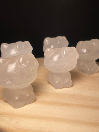 Clear Quartz Crystal Kitties