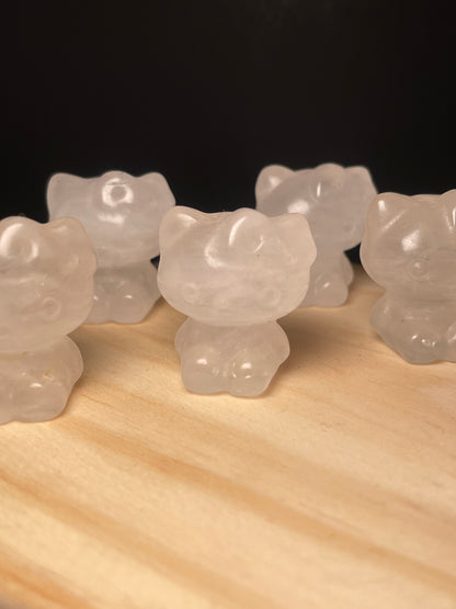 Clear Quartz Crystal Kitties