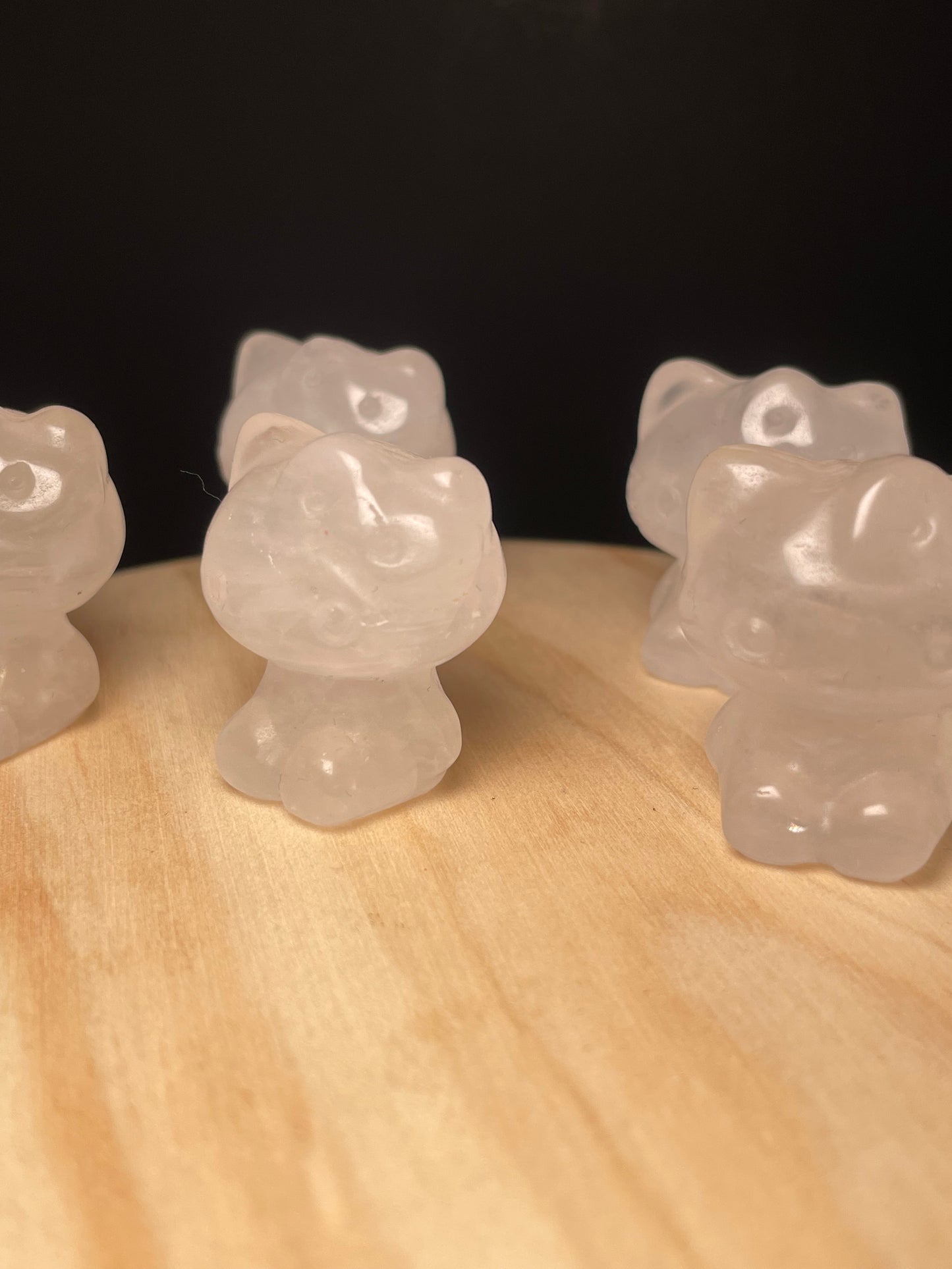 Clear Quartz Crystal Kitties