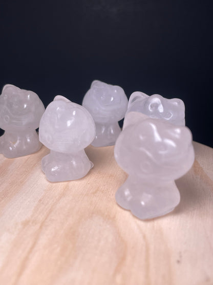 Clear Quartz Crystal Kitties