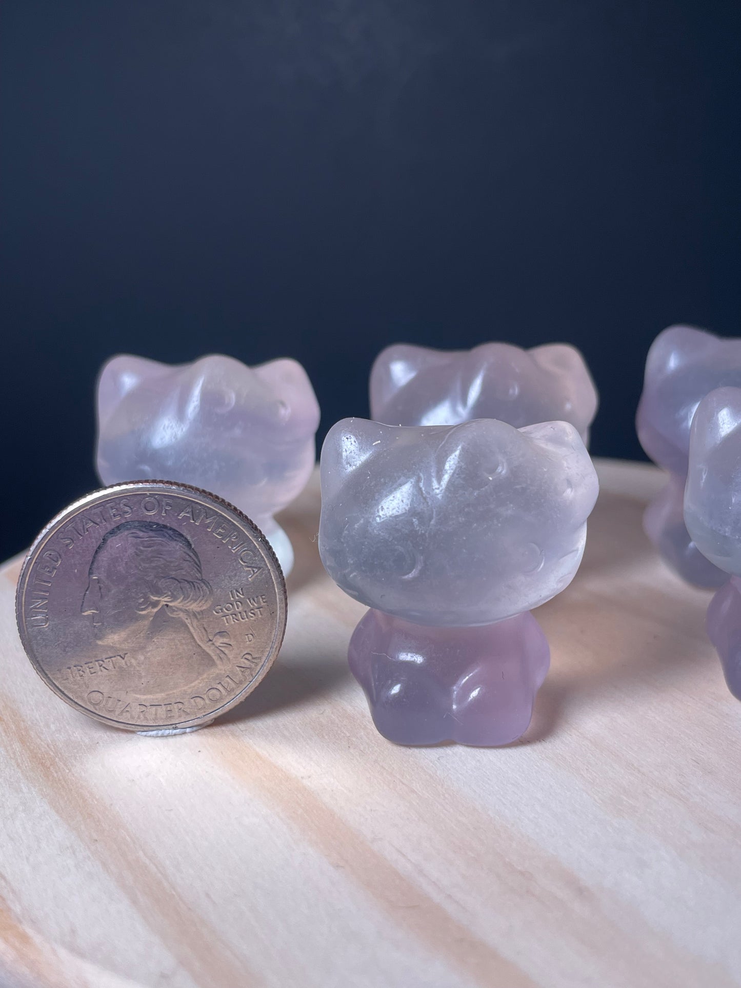 Purple Fluorite Crystal Kitties