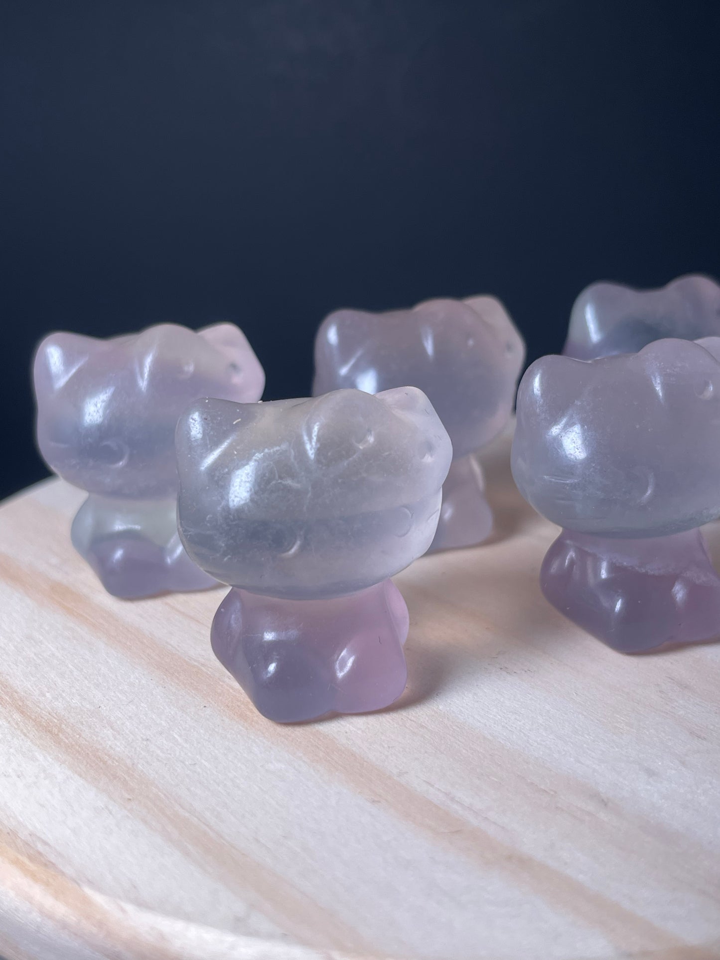 Purple Fluorite Crystal Kitties