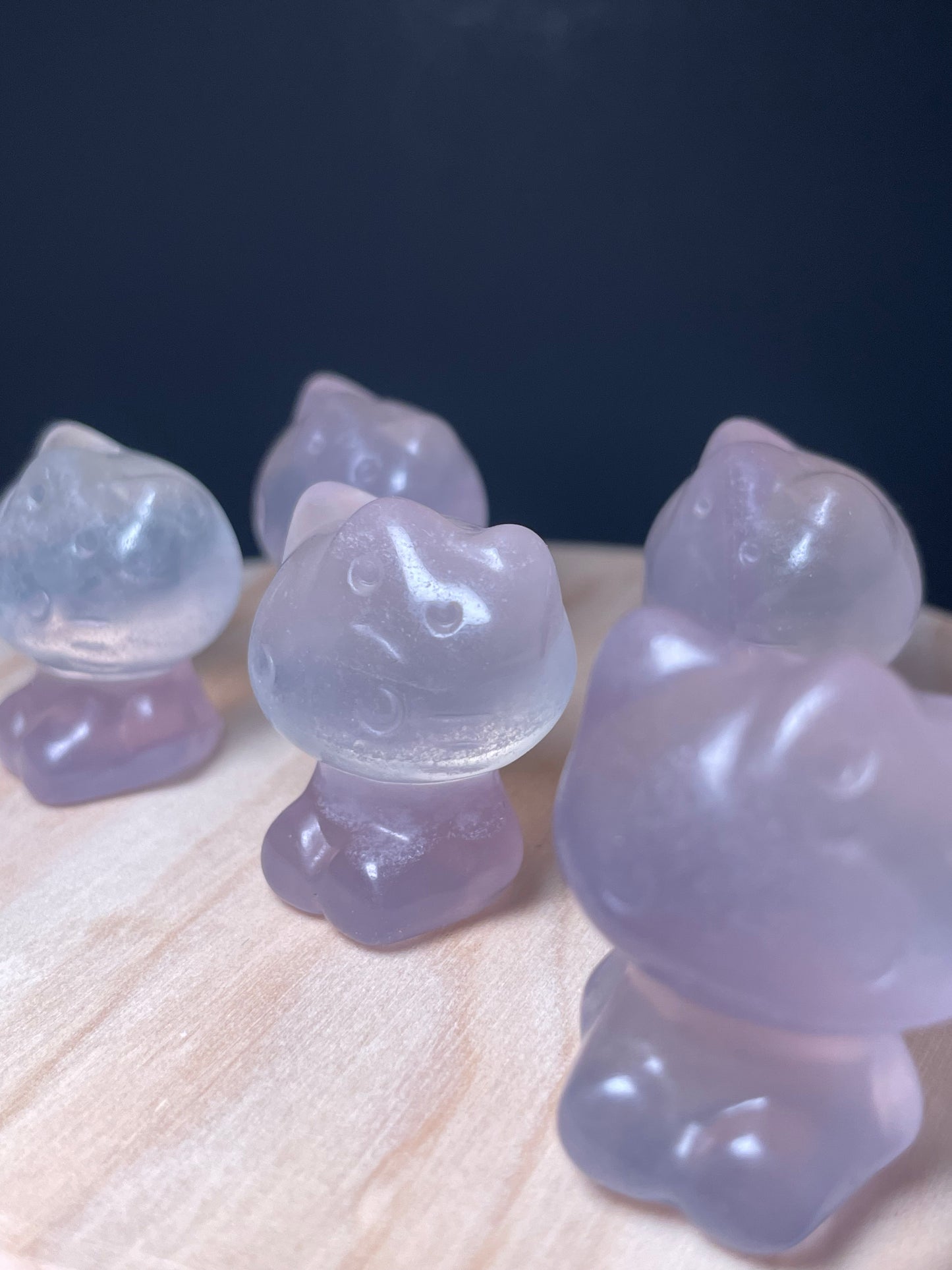 Purple Fluorite Crystal Kitties