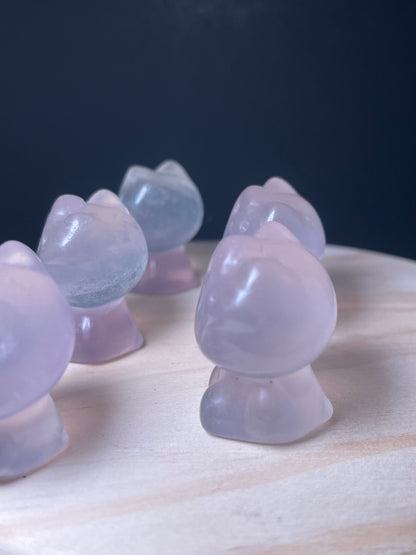 Purple Fluorite Crystal Kitties