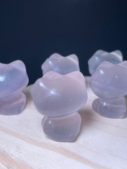 Purple Fluorite Crystal Kitties