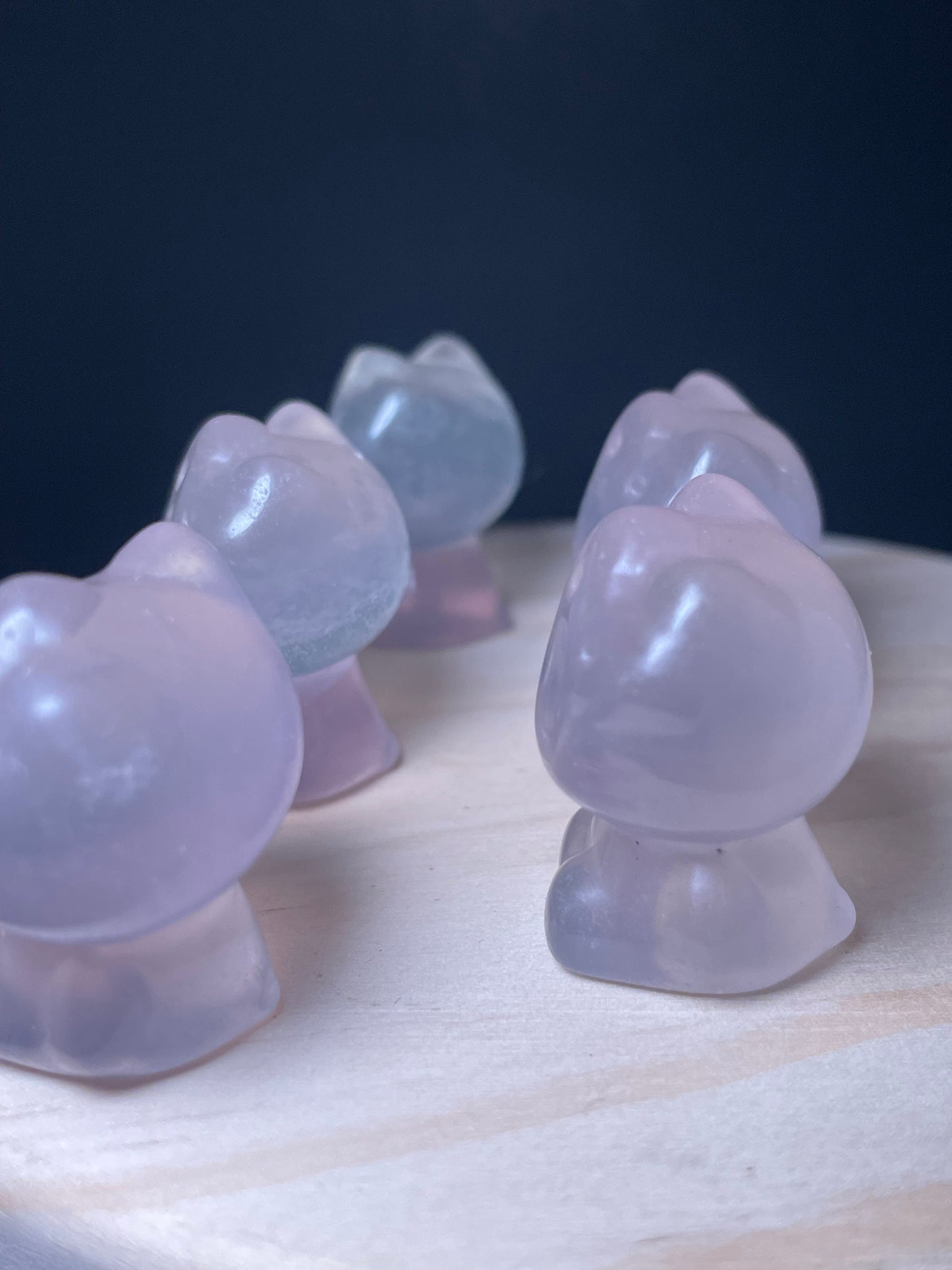 Purple Fluorite Crystal Kitties